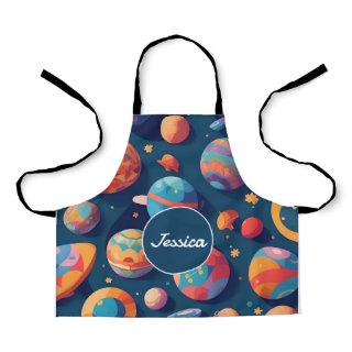 Cosmos Mosaic Colorful Personalized Pattern Apron