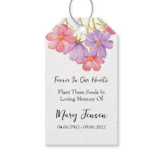 Cosmos Seed Packet Memorial Funeral  Gift Tags