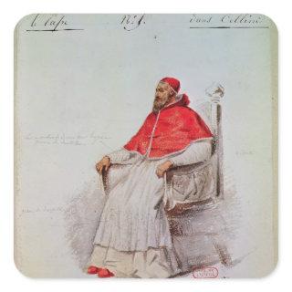 Costume design for the Pope Clement VII Square Sticker