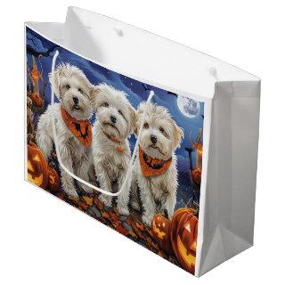 Coton De Tulear Halloween Spooky Large Gift Bag