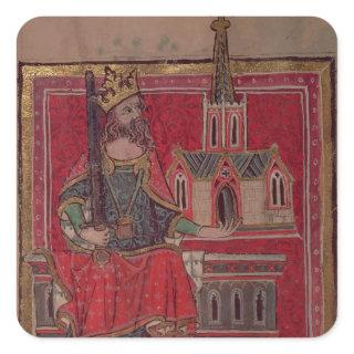 Cott Nero D VIII Offa, King of Mercia Square Sticker