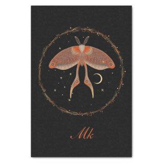 Cottagecore Moth Personalized Throw Pillow Tissue Paper
