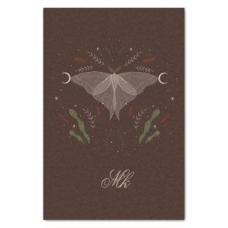 Cottagecore Moth Personalized Throw Pillow Tissue Paper