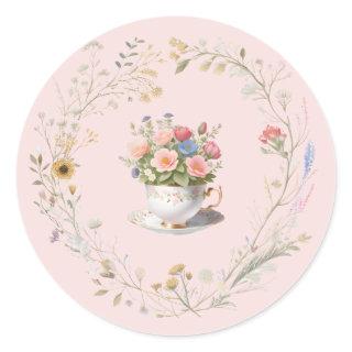 Cottagecore Tea Party Teacup Sticker