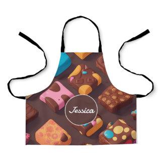 Cotton candy Mosaic Colorful Personalized Pattern Apron
