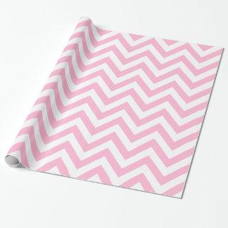 Cotton Candy Pink White XL Chevron ZigZag Pattern