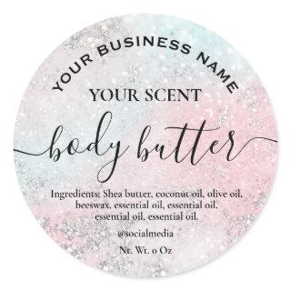 Cotton Candy Silver Body Butter Labels