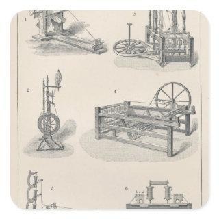 Cotton Spinning I Square Sticker