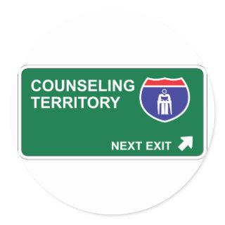 Counseling Next Exit Classic Round Sticker