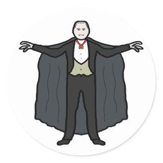Count Dracula Vampire Classic Round Sticker