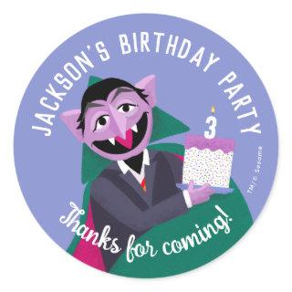 Count von Count Number Cake Birthday Party Classic Round Sticker