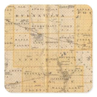 Counties of Pocahontas, Cherokee Square Sticker