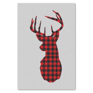 country cabin red buffalo plaid christmas deer tissue paper