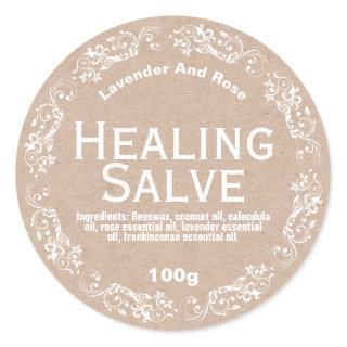 Country Kraft And Lace Herbal Balm Salve Labels