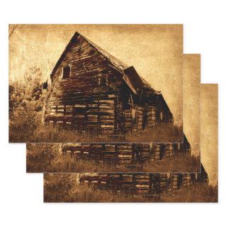 Country Rustic Barn Vintage Brown Sepia Texture  Sheets
