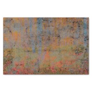 Country Rustic Vintage Orange Blue Texture Tissue Paper