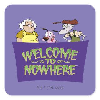 Courage the Cowardly Dog | Welcome To Nowhere Square Sticker
