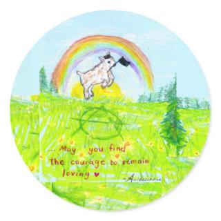 Courageous Heart Anarchist Goat Sticker(s) Classic Round Sticker