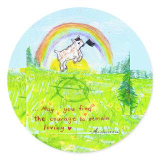 Courageous Heart Anarchist Goat Sticker(s) Classic Round Sticker