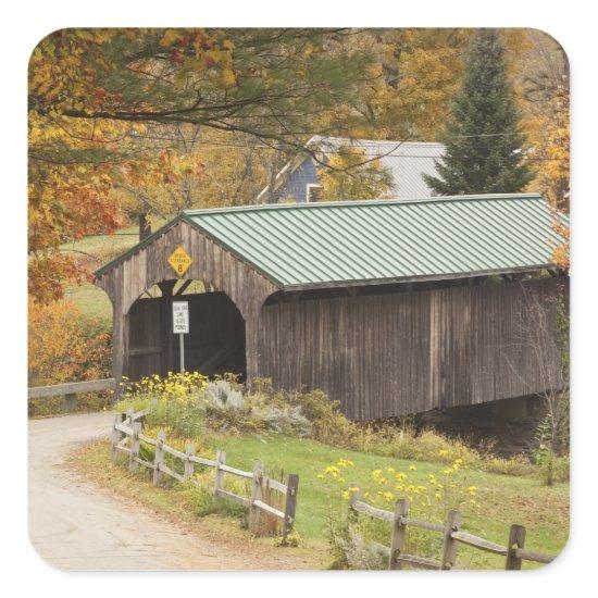 Covered bridge, Vermont, USA Square Sticker