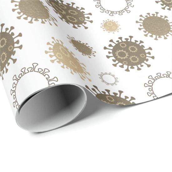 COVID-19 Corona Virus Pattern Gold