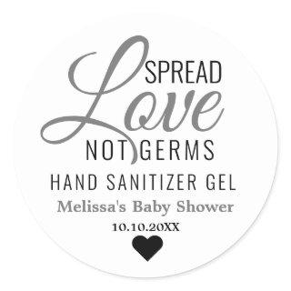 Covid Baby Shower Spread Love   Hand Sanitizer Classic Round Sticker