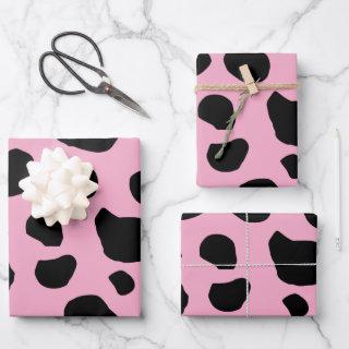 Cow Print, Cow Pattern, Cow Spots, Pink Cow  Sheets