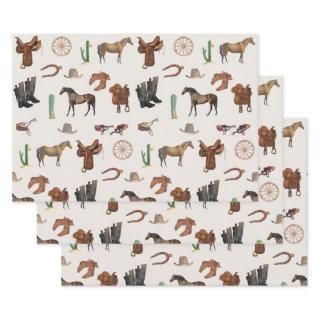 Cowboy Cowgirl Western Rodeo Country Pattern  Sheets