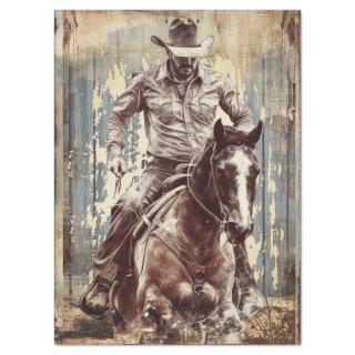 Cowboy Decoupage Tissue Paper