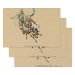 Cowboy on a Bucking Horse #3 by Edward Borein  Sheets