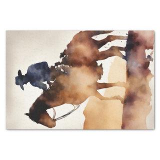 Cowboy's Journey in Watercolor Decoupage Paper