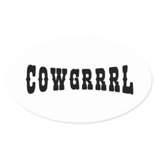 COWGRRRL OVAL STICKER