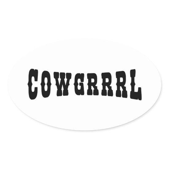 COWGRRRL OVAL STICKER
