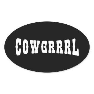 COWGRRRL OVAL STICKER