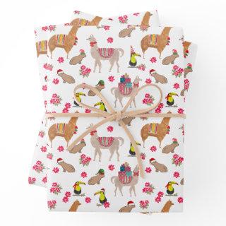 Cozy Alpaca Capybara Llama Hand-Illustrated  Sheets