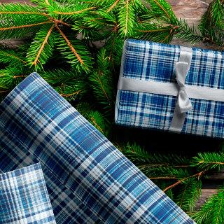 Cozy Blue and White Plaid Flannel Pattern