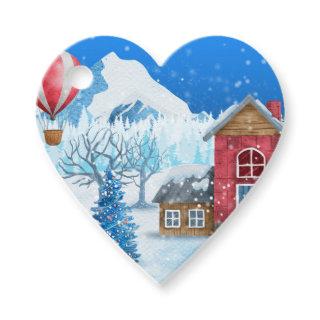 Cozy Cottage In Winter Wonderland Favor Tags