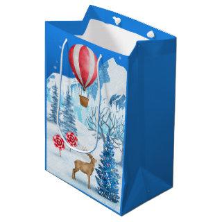 Cozy Cottage In Winter Wonderland Medium Gift Bag