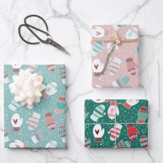 Cozy Winter Christmas Mittens Pattern Set  Sheets