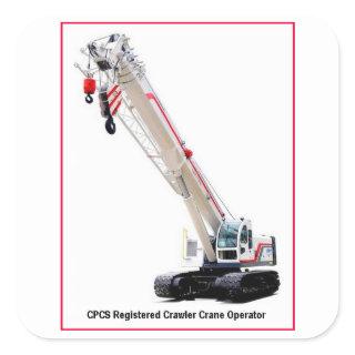 CPCS Crawler Crane Operator Square Sticker