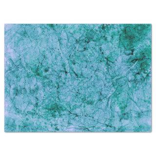 Cracked Aqua Decoupage Background Tissue Paper
