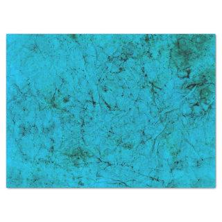 Cracked Turquoise Decoupage Background Tissue Paper