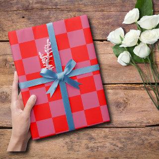 Cranberry and Red Checkered Vintage