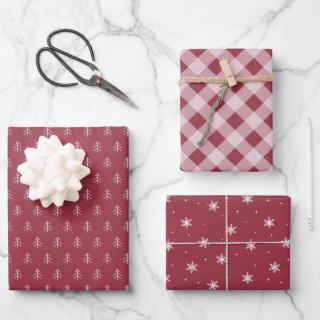 Cranberry | Coordinating Holiday Pattern  Sheets