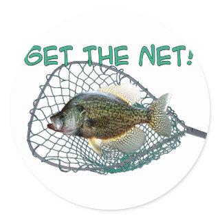 Crappie fishing classic round sticker