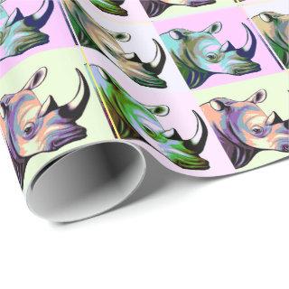 Crash of Rhinos Pop Art