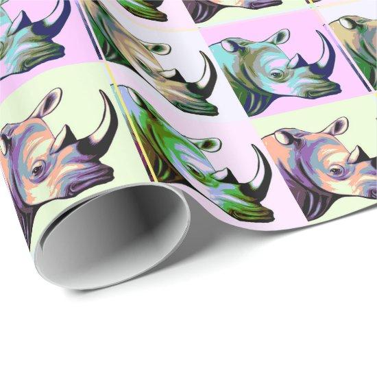 Crash of Rhinos Pop Art