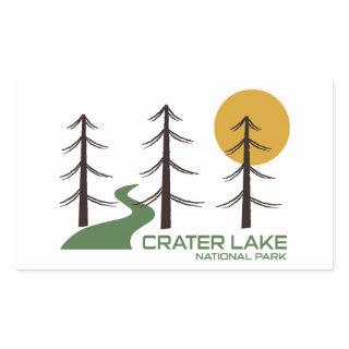 Crater Lake National Park Trail Rectangular Sticker