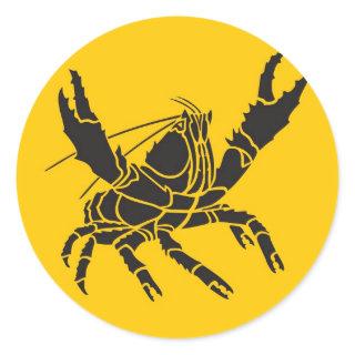 Crayfish Classic Round Sticker