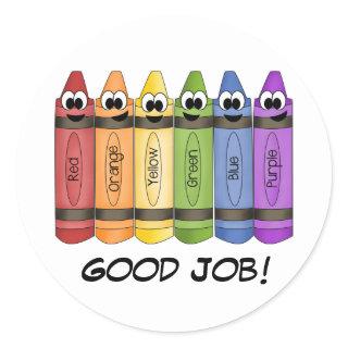Crayons Classic Round Sticker